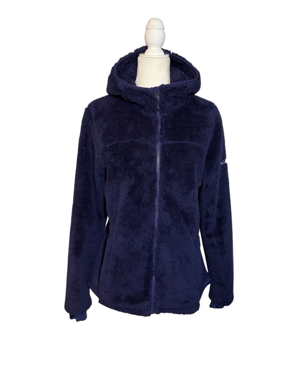 Columbia Polar Yeti hooded full zip Plush Fleece jacket - Purple- L